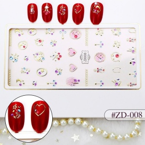 Stiker 3D Manichiura Nail Art Cristal ZD008