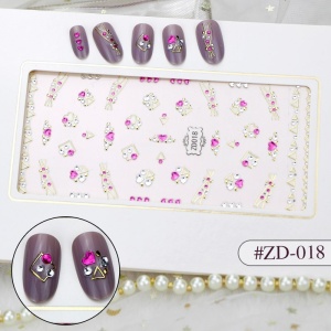 Stiker 3D Manichiura Nail Art Cristal ZD018