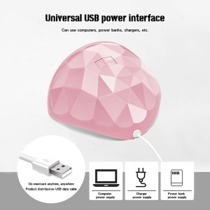 UV-LED-Mini-Lampe 802, 88W, Smart USB - Pink - Img 3