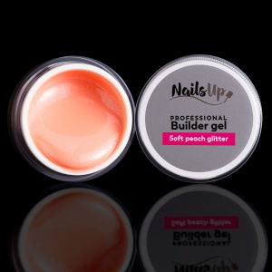 Builder Gel Nailsup Soft Peach Glitter 50g