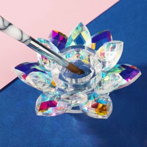 Crystal Pinselhalter mit Deckel, Acrylflüssigkeit, Aurora 02