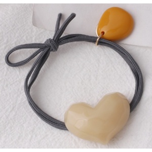 Elastic pentru Par cu Accesoriu Inima Nude - Img 2