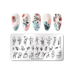 Matrita metalica stampila unghii Nicole Diary 239