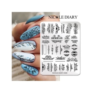 Matrita metalica stampila unghii Nicole Diary X009