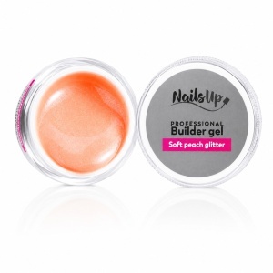 Builder Gel NAILSUP Soft Peach Glitter 50g