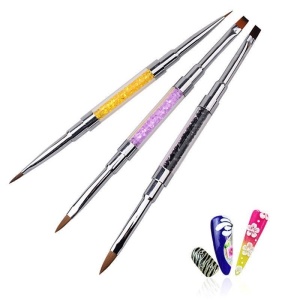 PENSULA UNGHII - CU DOUA CAPETE PENTRU ACRYL SI GEL Auriu - Img 3