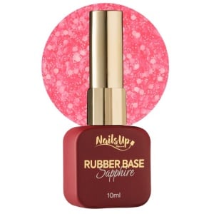 Rubber base NailsUp Sapphire Flakes 20 10ml