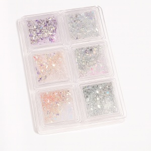 Set Accesorii Nail Art cu Fulgii și Steluțe Holografice