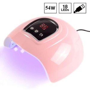 54W UV-LED Nagellampe mit 18 LEDs - Pink