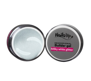 Builder Gel NAILSUP- Milky White Glitzer 50ml
