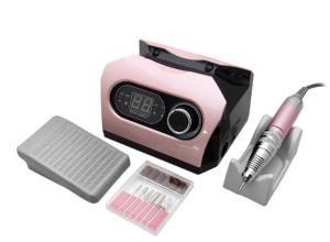 Freza Profesională pentru Manichiură, 65W, 45.000 RPM, Roz