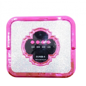 Lampa Unghii Elegant SUPER SUN AB-8 UVLED cu Strasuri, Fucsia, 288W - Img 3