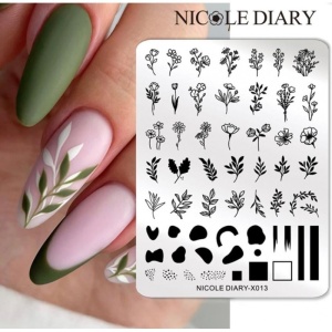 Matrita metalica stampila unghii Nicole Diary X013
