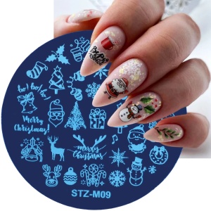 Metallic-Nagelschablone, STZ-M09