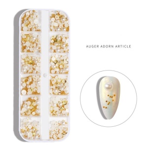 Nageldekoration NailsUp - Mix Set Nail Art - Perlen und Kaviar Gold