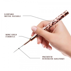 NailsUp Doppelter Nail Art Pinsel im Animal Print – 11–14 mm für präzise Designs - Img 2