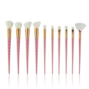 Set mit 10 Einhorn-Make-up-Pinseln, Pink - C05
