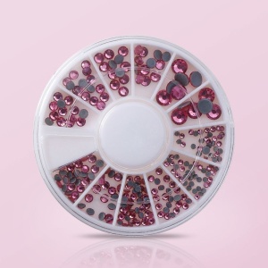 Disc Pebbles Nail Art Rosa L24