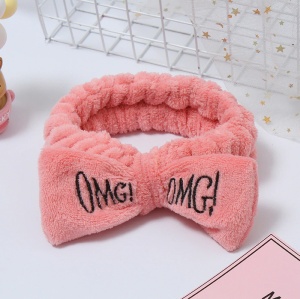 Kosmetisches Stirnband mit Gummizug, Rosa