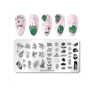 Matrita metalica stampila unghii Nicole Diary 254