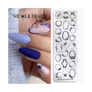 Matrita metalica stampila unghii Nicole Diary S24