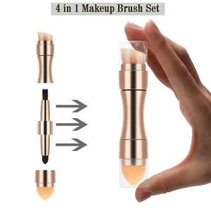 Pensula Makeup Multifunctionala 4 in 1 Gold - Img 2