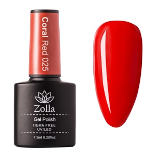 Semipermanenter Nagellack Zolla - Hema Free - Coral Red 025 - 7.3ml
