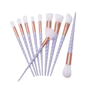Set mit 10 lila Einhorn-Make-up-Pinseln - C02