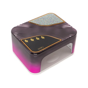 Lampa Unghii SUN AB - 3 UVLED, Rainbow Black/Fucsia cu Strasuri, 288W