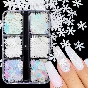 Schneeflockenmodell-Nageldekorationen A6