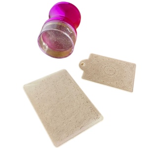 Stempelset mit Stanzformen, Pink