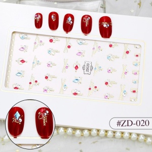 Stiker 3D Manichiura Nail Art Cristal ZD020