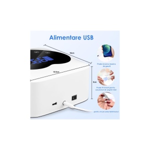 UV/LED Nagellampe NAILSUP 72W – Wireless, Wiederaufladbar, Dual LED, Digital Display, Professionel - Img 5