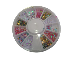 DISC PEBBLES NAIL ART - L20