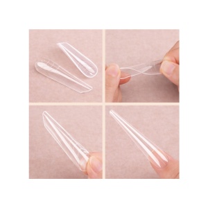 Dual Tips NAILSUP Extreme Full Nails Form 02 – Dual Form pentru Gel UV, Polygel, Acrylgel, 120 Buc - Img 2