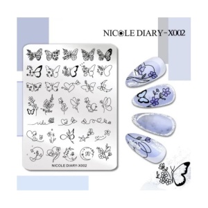 Matrita metalica stampila unghii Nicole Diary X002