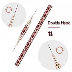 NailsUp Doppelter Nail Art Pinsel im Animal Print – 11–14 mm für präzise Designs - Img 3