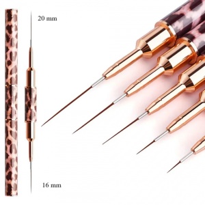 NailsUp Doppelter Nail Art Pinsel im Animal Print – 16–20 mm für feine & kreative Designs - Img 1