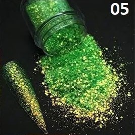Pailletten mit Regenbogenglitter - 05