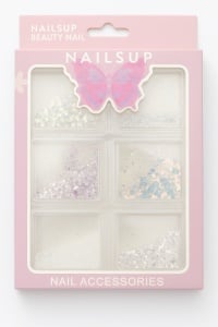 Set 6 Nail Art Nailsup Glitter & Foil Mix