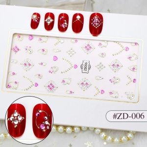 Stiker 3D Manichiura Nail Art Cristal ZD006