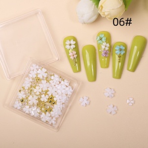 Nageldekoration NailsUp - Kaviar und Blumen Nail Art White