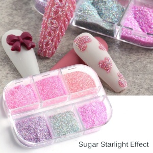 Nagelpuder mit Zuckereffekt