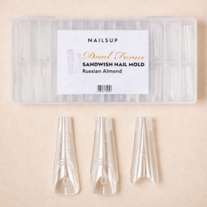 NailsUp – Sandwich Nail Mold Dual Forms, Russian Almond