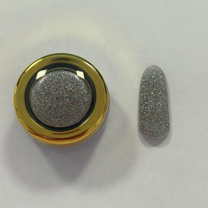 NailSup Nail Art Glitter – Silber mit Rot, intensiver Glamour-Effekt