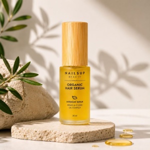 NAILSUP Organic Hair Serum Intensive Repair 30 ml – Haarserum mit Arganöl & Jojobaöl für Reparatur, Feuchtigkeit & Glanz - Img 2
