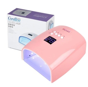 NailSup Wiederaufladbare UV/LED Nagellampe – 66 W, Rosa | Schnelle & gleichmäßige Aushärtung