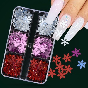 Schneeflockenmodell-Nageldekorationen R6