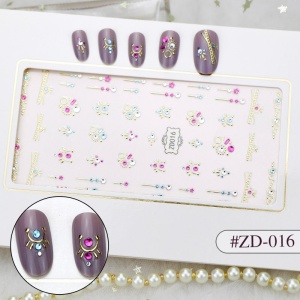 Stiker 3D Manichiura Nail Art Cristal ZD016
