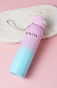 Thermobecher Rosa/Türkis 500 ml mit Strohhalm – Isolierter Trinkbecher für heiße & kalte Getränke